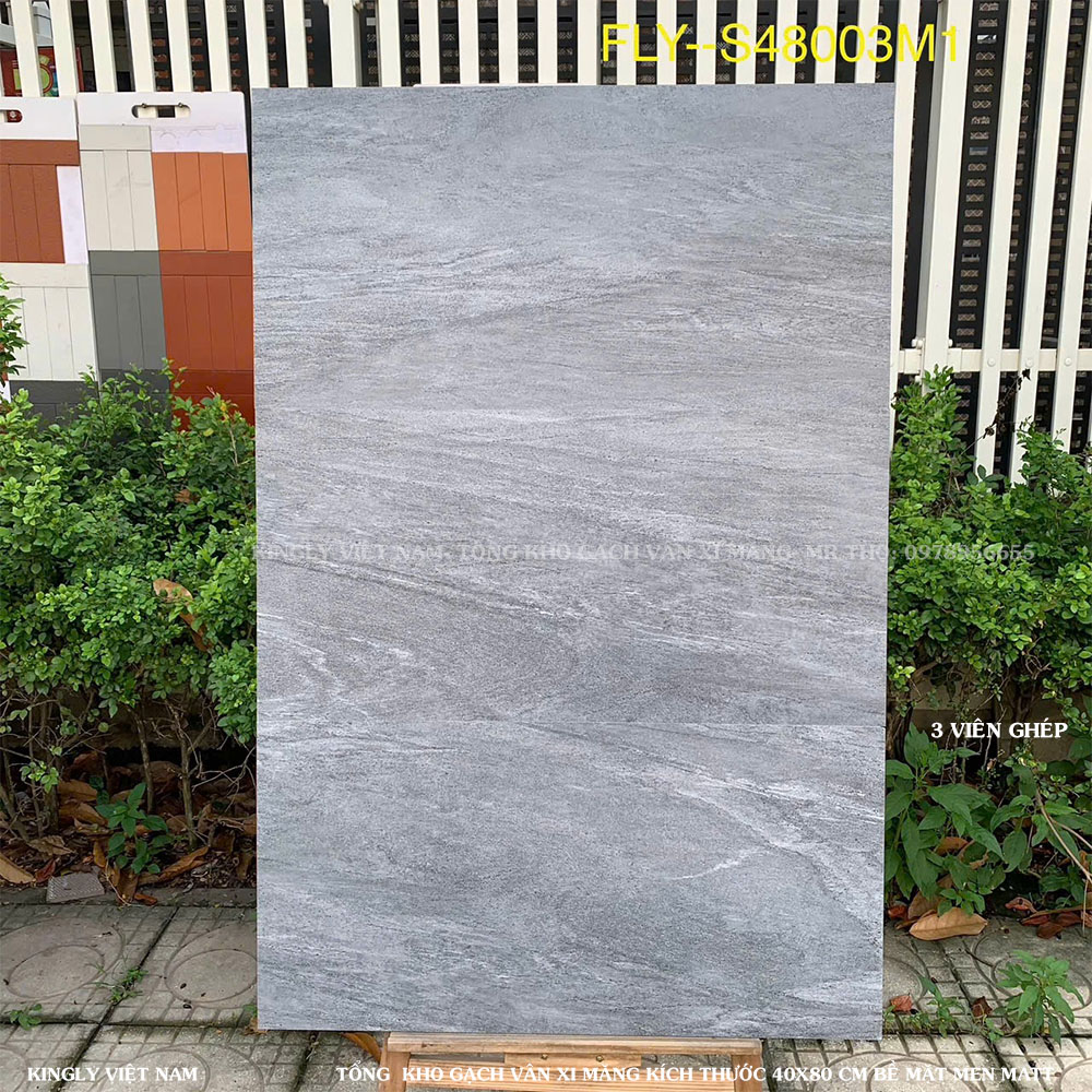 Gạch ốp tường vân xi măng  men matt 40x80 FLY-S48003M1 Loại 1 